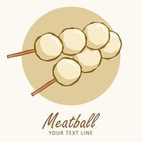 Delicious meatball illustration in vector design