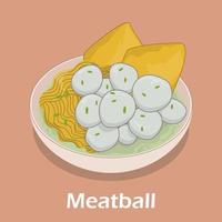 Delicious meatball illustration in vector design