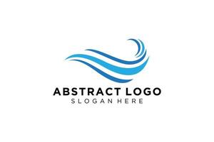 Abstract water wave splash logo symbol and icon design. vector