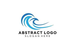 Abstract water wave splash logo symbol and icon design. vector