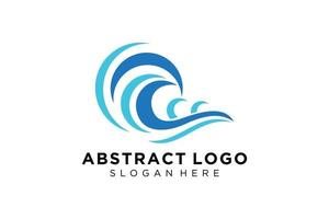 diseño de icono y símbolo de logotipo de salpicadura de onda de agua abstracta. vector