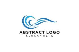 diseño de icono y símbolo de logotipo de salpicadura de onda de agua abstracta. vector