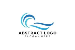 diseño de icono y símbolo de logotipo de salpicadura de onda de agua abstracta. vector