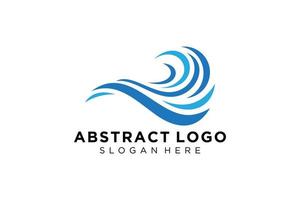 Abstract water wave splash logo symbol and icon design. vector