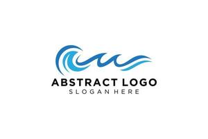 Abstract water wave splash logo symbol and icon design. vector