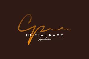 Initial CP signature logo template vector. Hand drawn Calligraphy lettering Vector illustration.