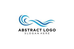 Abstract water wave splash logo symbol and icon design. vector