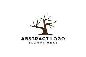 Green tree logo design natural and abstract leaf. vector