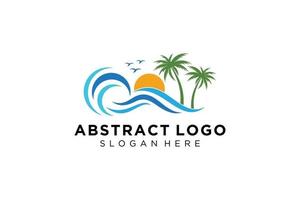 Abstract water wave splash logo symbol and icon design. vector