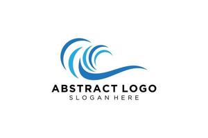 Abstract water wave splash logo symbol and icon design. vector