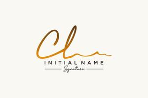 Initial CL signature logo template vector. Hand drawn Calligraphy lettering Vector illustration.