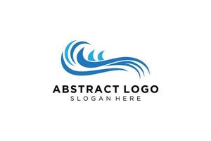 Abstract water wave splash logo symbol and icon design. vector