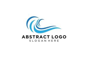 Abstract water wave splash logo symbol and icon design. vector