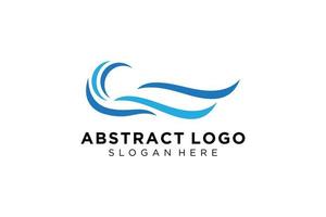 Abstract water wave splash logo symbol and icon design. vector