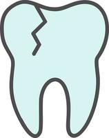 Broken Tooth Vector Icon