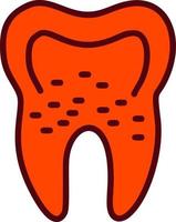 Infected Tooth Vector Icon