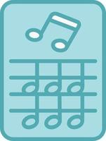 Music Score Vector Icon