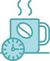 icono de vector de tiempo de café