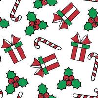 Christmas background, seamless tiling, great choice for wrapping paper pattern vector