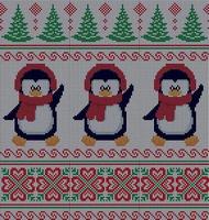 Knitted Christmas and New Year pattern esp 10 vector