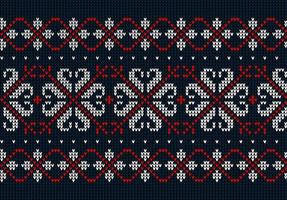Knitted Christmas and New Year pattern. Wool Knitting Sweater Design. Wallpaper wrapping paper textile print. vector
