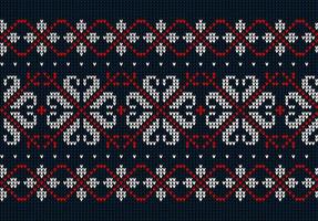 Knitted Christmas and New Year pattern. Wool Knitting Sweater Design. Wallpaper wrapping paper textile print. vector