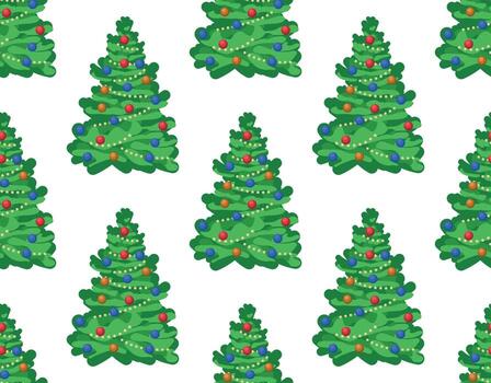 vector patrón plano sin costuras con iconos de feliz año nuevo y día de navidad