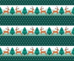 Knitted Christmas and New Year pattern. Wool Knitting Sweater Design. Wallpaper wrapping paper textile print. vector
