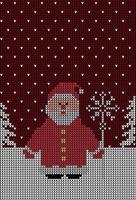 Knitted Christmas and New Year pattern vector