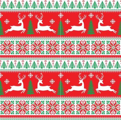 Knitted, pixel Christmas and New Year pattern. Wool Knitting Sweater Design. Wallpaper wrapping paper textile print. Eps 10