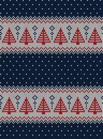 Knitted Christmas and New Year pattern vector