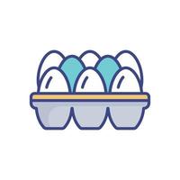 Eggs vector filled outline icon style illustration. EPS 10 file