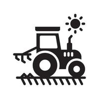 Cultivator vector Solid icon style illustration. EPS 10 file