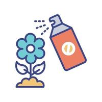 Plants Spray vector filled outline  icon style illustration. EPS 10 file