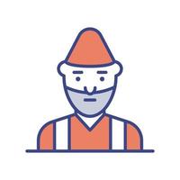 Garden Dwarf vector filled outline icon style illustration. EPS 10 file