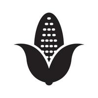 Corn vector Solid icon style illustration. EPS 10 file