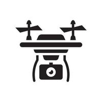 Drone vector Solid icon style illustration. EPS 10 file