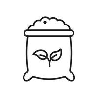 Fertilizer  vector outline icon style illustration. EPS 10 file