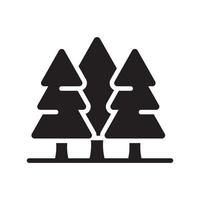 Forest vector Solid icon style illustration. EPS 10 file