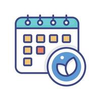 Farming calendar vector filled outline icon style illustration. EPS 10 file