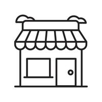 Store vector outline icon style illustration. EPS 10 file