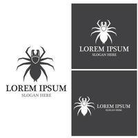 Spider icon and symbol vector template