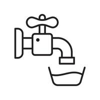 Water System vector outline icon style illustration. EPS 10 file