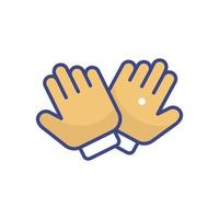 Gloves vector filled outline icon style illustration. EPS 10 file