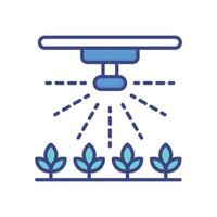 Smart Irrigation vector filled outline icon style illustration. EPS 10 file