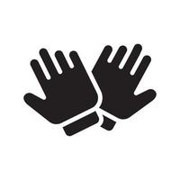 Gloves vector Solid icon style illustration. EPS 10 file