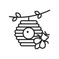 Beekeeping outline outline icon style illustration. EPS 10 file vector