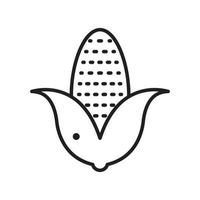 Corn vector outline icon style illustration. EPS 10 file