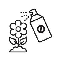 ilustración de estilo de icono de contorno de vector de pulverización de plantas. archivo eps 10