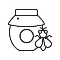 Honey vector Soli outline d icon style illustration. EPS 10 file